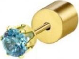 MARLU’---ORECCHINO-CON-ZIRCONE-ACQUAMARINA-3MM-PVD-ORO