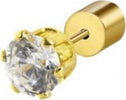 MARLU’---ORECCHINO-CON-ZIRCONE-BIANCO-5MM-PVD-ORO