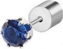 MARLU’---ORECCHINO-CON-ZIRCONE-BLU-4MM-ACCIAIO