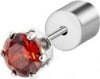 MARLU’---ORECCHINO-CON-ZIRCONE-ROSSO-4MM-ACCIAIO