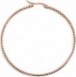 MARLU'-MONO-ORECCHINO-CERCHIO-PVD-ROSE'-MARTELLATO-DIAMETRO-6CM