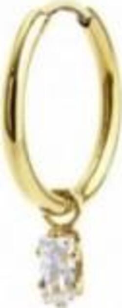 MARLU'-ORECCHINO-A-CERCHIO-CON-CRISTALLO-BAGUETTE-BIANCO-PENDENTE-PVD-ORO