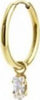 MARLU'-ORECCHINO-A-CERCHIO-CON-CRISTALLO-BAGUETTE-BIANCO-PENDENTE-PVD-ORO