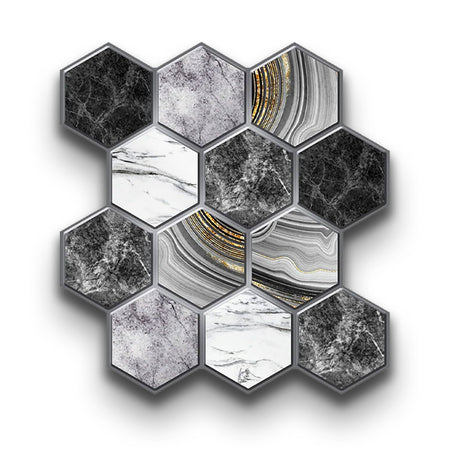 pacco da 4 Pannelli 3D Autoadesivi in PVC 30X30cm vari decori ultrarealistici ideali per bagni e cucine - Eternal Parquet