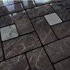 Piastrelle 3D Autoadesive in PET acustiche e isolanti 30x30cm (4mm spessore) MOSAICO NERO E CARRARA