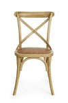Sedia Cross con struttura in legno di olmo, per arredo interno 50,5 x 52 x h 87 cm