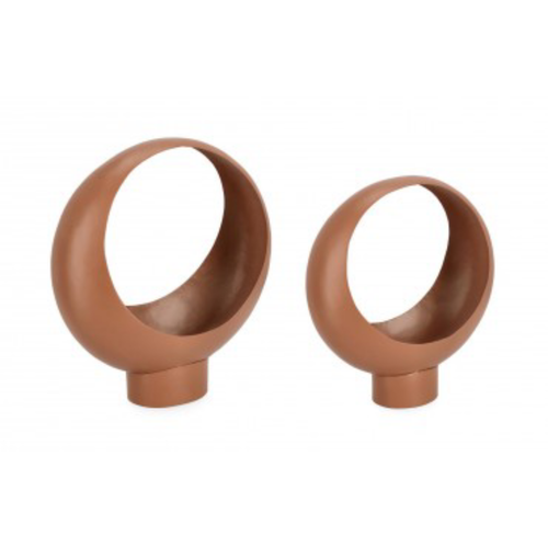 Set 2 Portafiore Keyra Tondo per uso interno ed esterno.