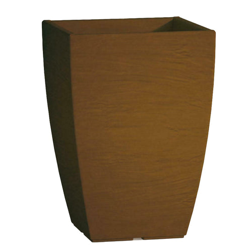 Vaso Cromia Adone quadrato decorazione in resina Made in Italy da h 38 cm