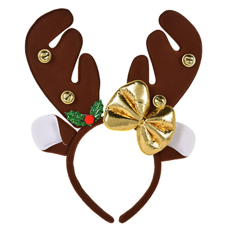 Cerchietto per capelli con corna di Renna, accessorio natalizio da 24 x 25 cm