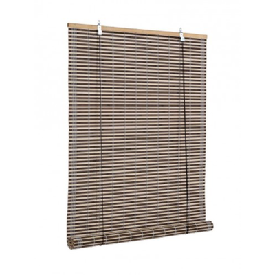 Tenda Marsiglia Noce in bamboo, barre in legno e filo di poliestere copertura 75%