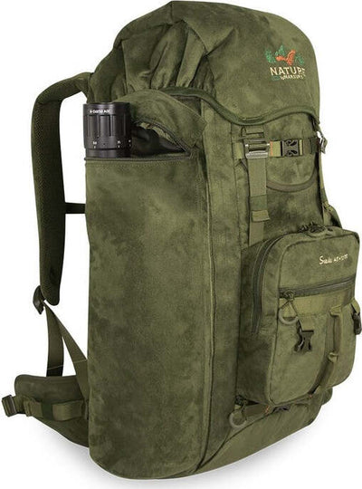 Marsupio-zaino-da-Caccia-Suede-45+10-PF,Verde-espandibile-fino-55-litri-in-microsuede