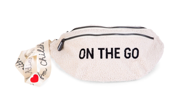 Marsupio Childhome Banana Bag On The Go Teddy Off White Ecrù