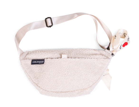 Marsupio Childhome Banana Bag On The Go Teddy Off White Ecrù