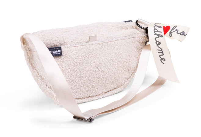 Marsupio Childhome Banana Bag On The Go Teddy Off White Ecrù