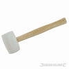 Martello mazzuola 450g Silverline in gomma bianca manico in legno Offerta