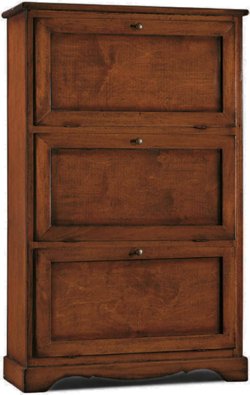 MARY---scarpiera-in-legno-massello-79x30x130-Tinta-noce-Milani-Home