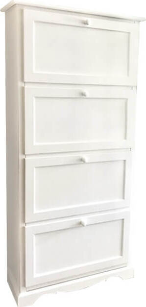 MARY---scarpiera-in-legno-massello-79x30x170-Bianco-Milani-Home