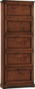 MARY---scarpiera-in-legno-massello-79x30x210-Tinta-noce-Milani-Home