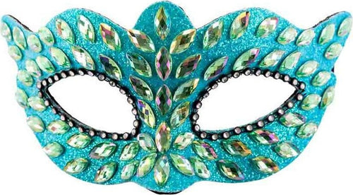 Maschera Azzurra In Plastica con gemme e Strass elegante Mascherina travestimento Moda/Abbigliamento specifico/Costumi e accessori/Accessori/Adulti/Maschere Kondorama - Martinsicuro, Commerciovirtuoso.it