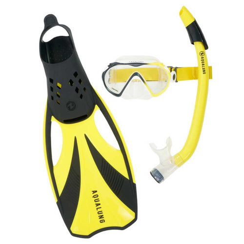 Maschera Compass Set gialla/nera con pinne 38-40