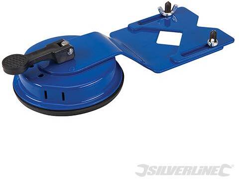 Maschera di trapanatura regolabile per piastrelle e guida per sega a tazza 120 mm silverline