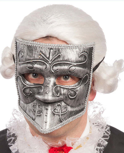 Maschera-in-argento-con-bautta-in-plastica-Carnival-Toys