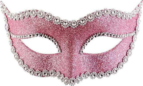 Maschera In Plastica con glitter Rosa Mascherina Rosa glitterata Giochi e giocattoli/Giochi d'imitazione e accessori di travestimento/Accessori per travestimento/Maschere Kondorama - Martinsicuro, Commerciovirtuoso.it