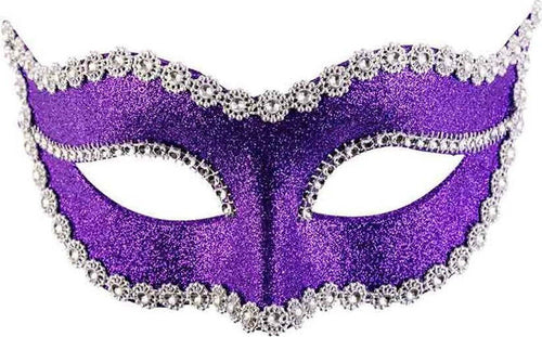 Maschera In Plastica con glitter Viola Mascherina glitterata Giochi e giocattoli/Giochi d'imitazione e accessori di travestimento/Accessori per travestimento/Maschere Kondorama - Martinsicuro, Commerciovirtuoso.it