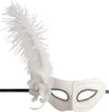 Maschera In Plastica Rigida Bianca con glitter, Strass, Perle, Piume e Fiore Moda/Abbigliamento specifico/Costumi e accessori/Accessori/Adulti/Maschere Kondorama - Martinsicuro, Commerciovirtuoso.it