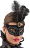 Maschera In Plastica Rigida con Velluto Nero, Decorazioni Argento, Gemma e Piume mascherina Elegante da Donna Moda/Abbigliamento specifico/Costumi e accessori/Accessori/Adulti/Maschere Kondorama - Martinsicuro, Commerciovirtuoso.it