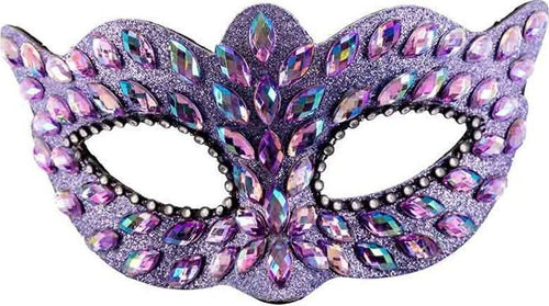 Maschera Lilla In Plastica con gemme e Strass elegante Mascherina travestimento Moda/Abbigliamento specifico/Costumi e accessori/Accessori/Adulti/Maschere Kondorama - Martinsicuro, Commerciovirtuoso.it
