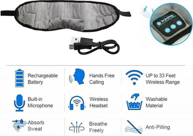 Maschera Notte Copri Occhi Per Dormire Da Viaggio Con Cuffie Bluetooth Q-yz1 Moda/Valigie borse e accessori da viaggio/Accessori/Accessori da viaggio/Mascherine per dormire Trade Shop italia - Napoli, Commerciovirtuoso.it