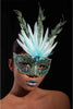 Maschera Preziosa Acquamarina Con Glitter e Piume Maschera Elegante da Donna Moda/Abbigliamento specifico/Costumi e accessori/Accessori/Adulti/Maschere Kondorama - Martinsicuro, Commerciovirtuoso.it