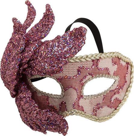 Maschera Preziosa con Foglie Glitter Rosa Maschera per Party Scambio di Coppia Salute e cura della persona/Erotismo e contraccezione/Abbigliamento erotico/Donna/Costumi e travestimenti Kondorama - Martinsicuro, Commerciovirtuoso.it
