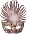Maschera Rosa In Tessuto con Paillettes, Glitter e Piume Maschera Elegante e Sensuale Moda/Abbigliamento specifico/Costumi e accessori/Accessori/Adulti/Maschere Kondorama - Martinsicuro, Commerciovirtuoso.it
