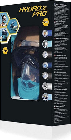 Maschera S/m Con 2 Boccagli Da Snorkeling Sub Per Mare Piscina Hydro-pro 24060 Sport e tempo libero/Attività ricreative all'aperto/Sport acquatici/Immersione e Snorkeling/Maschere Trade Shop italia - Napoli, Commerciovirtuoso.it