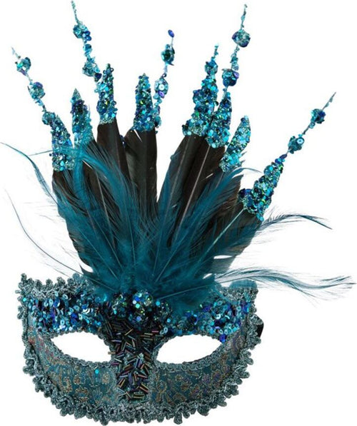 Maschera Turchese con Piume e Decorazioni Travestimento Sexy Elegante Maschera per Party Scambio di Coppia Salute e cura della persona/Erotismo e contraccezione/Abbigliamento erotico/Donna/Costumi e travestimenti Kondorama - Martinsicuro, Commerciovirtuoso.it
