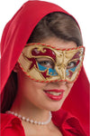 Maschera Veneziana In Plastica con decorazioni Rosse e Azzurre con passamaneria Giochi e giocattoli/Giochi d'imitazione e accessori di travestimento/Accessori per travestimento/Maschere Kondorama - Martinsicuro, Commerciovirtuoso.it