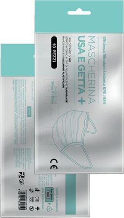 Mascherine Chirurgiche Monouso In Tnt 3 Strati Certificate In Confezione Da 10 Pz Iva Esente Fai da te/Sicurezza e protezione/Attrezzature per sicurezza sul lavoro/Maschere e respiratori/Mascherine antipolvere pieghevoli Kondorama - Martinsicuro, Commerciovirtuoso.it
