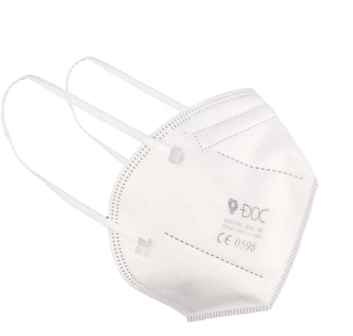 Mascherine FFP2 Nr DOC-NFC Certificate Ce0598 Bianche Mascherina Imbustata Singolarmente Filtrazione > 95% DPI da € 1.29