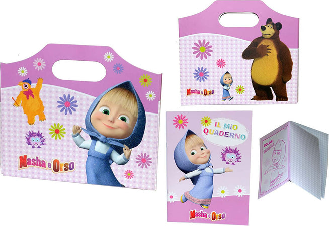 Masha e Orso Cartelletta valigetta quaderno cartelletta Cancelleria e prodotti per ufficio/Scuola e materiale didattico/Materiale scolastico/Cartelle e zaini per la scuola/Set per la scuola Scontolo.net - Potenza, Commerciovirtuoso.it