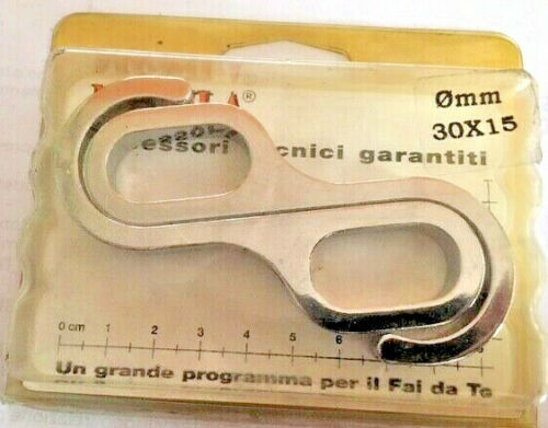 MASIDEF---2-PEZZI---GANCI-IN-METALLO-CROMATI-PER-TUBO-OVALE-ø30x15MM