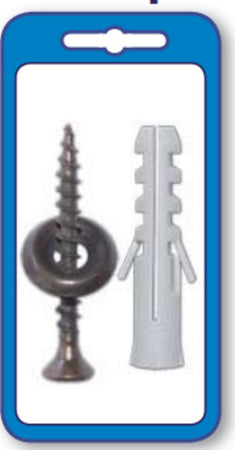 MASIDEF---30-TASSELLI-PER-BATTISCOPA-CON-VITI-E-RONDELLE-BRONZATE-D.4X20mm