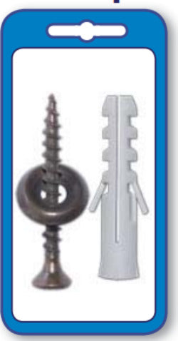 MASIDEF---30-TASSELLI-PER-BATTISCOPA-CON-VITI-E-RONDELLE-BRONZATE-D.4X20mm