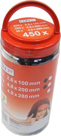 MASIDEF---450-Fascette-di-Cablaggio-Assortite-in-Secchiello