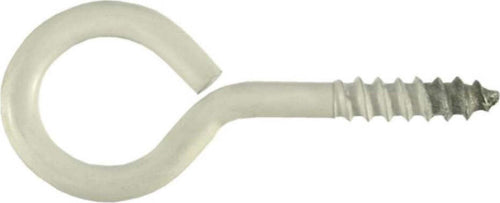 MASIDEF---5-OCCHIOLI-FILETTATI-PER-LEGNO---PLASTIFICATI-BIANCHI-3,8X25X12MM