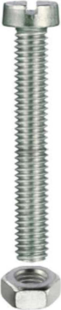 MASIDEF---6-VITI-PER-METALLO-FILETTATE-CON-TESTA-CILINDRICA-+-DADO-ESAGONALE---IN-FERRO-ZINCATO-5X60MM