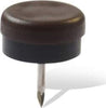 MASIDEF---8-PEZZI---SCIVOLI-ROTONDI-IN-PLASTICA-CON-GOMMA-E-CHIODO-Ø20MM---COLORE-MARRONE