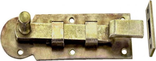 MASIDEF---CATENACCIO-PIEGATO-80x25MM-CON-RISCONTRO---FINITURA-ZINCATA---COLORE-GIALLO