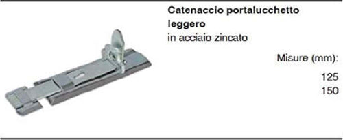 MASIDEF---Catenaccio-portalucchetto-Leggero-in-zincato-zincato-125mm